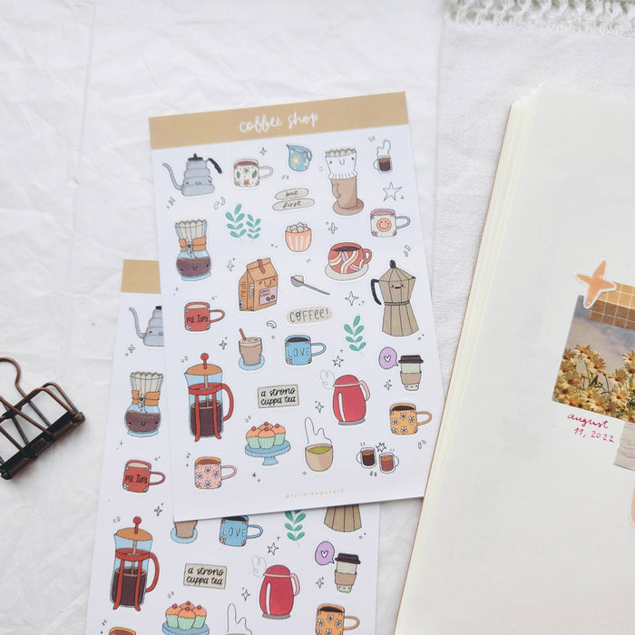 Coffee Shop Sticker Sheet