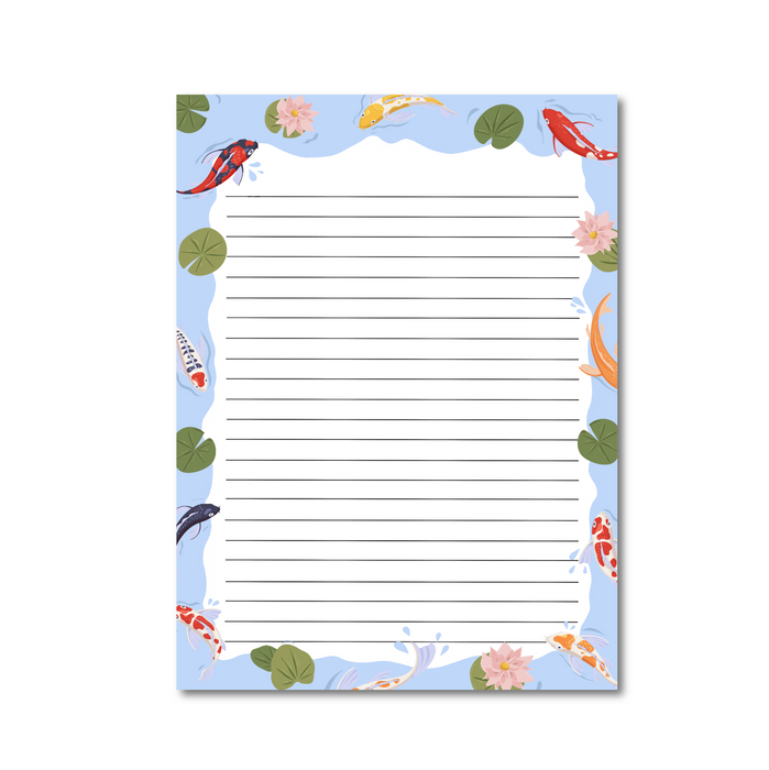 Koi Pond Double-Sided A5 Notepad