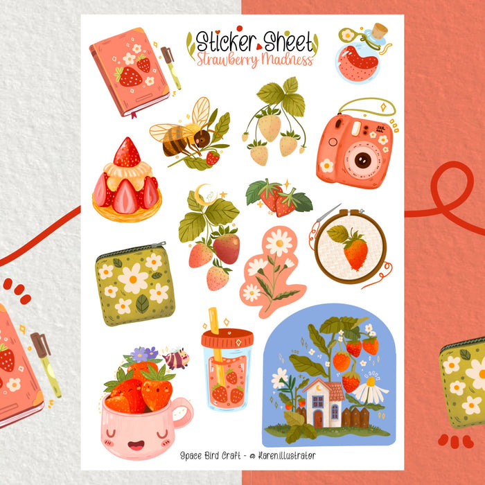 Strawberry Sticker Sheet
