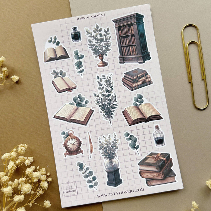 Dark Academia 4 Sticker Sheet