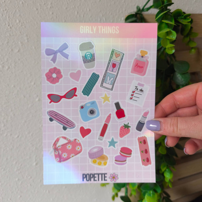 Girly Things Sticker Sheet