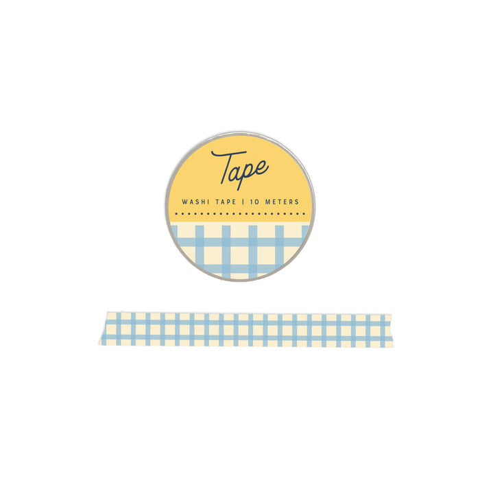 Sky Blue Gingham Washi Tape