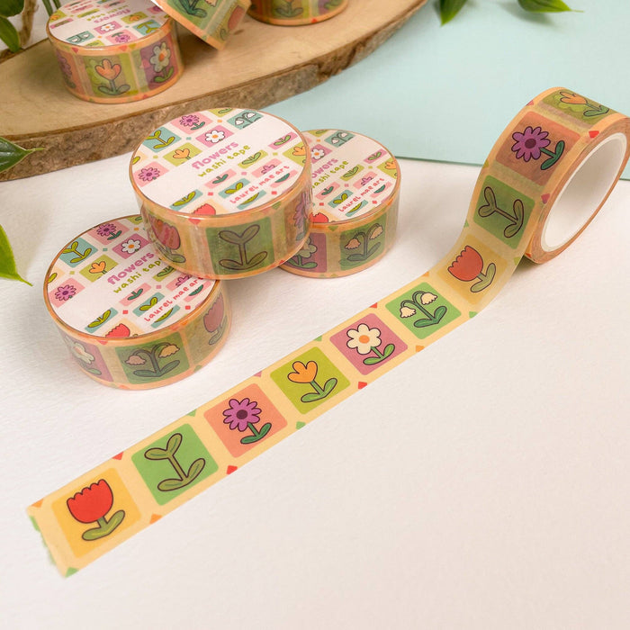 Flowers - Chunky Washi Tape