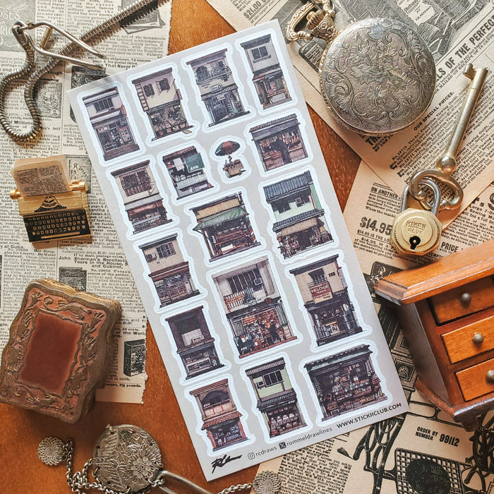 Urban Storefronts Sticker Sheet