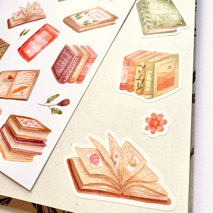 Sticker Sheet - Vintage Books