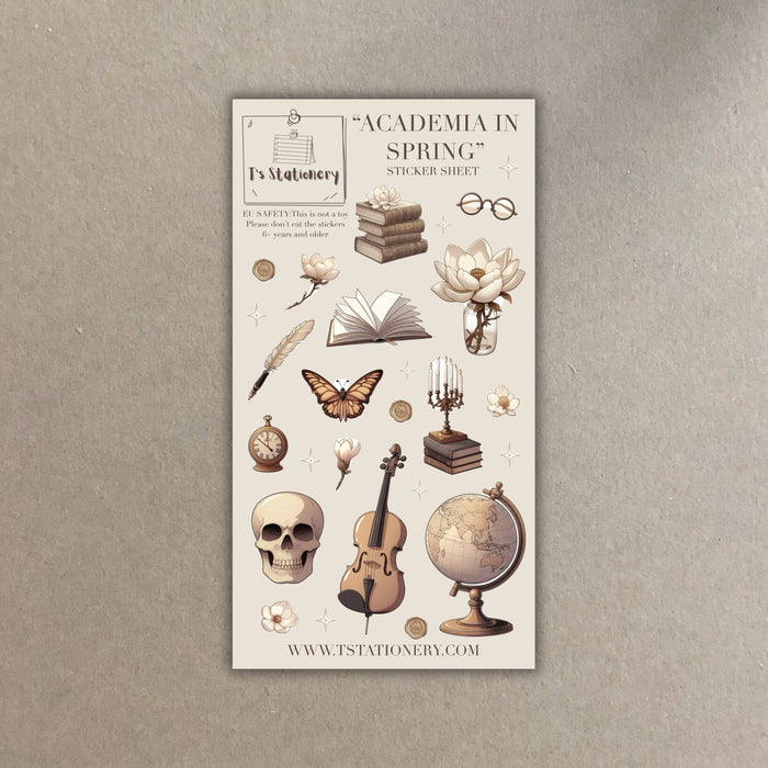 Academia In Spring Sticker Sheet