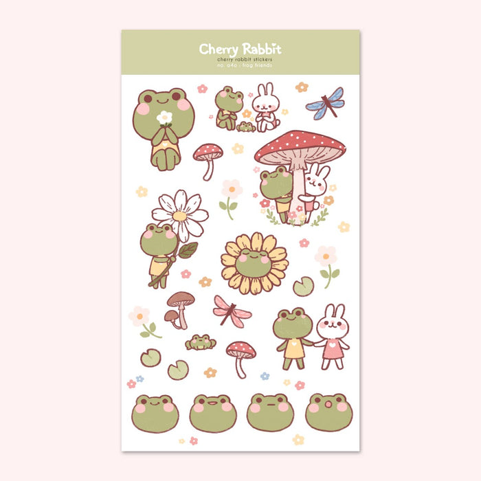 Frog Friends Washi Sticker Sheet