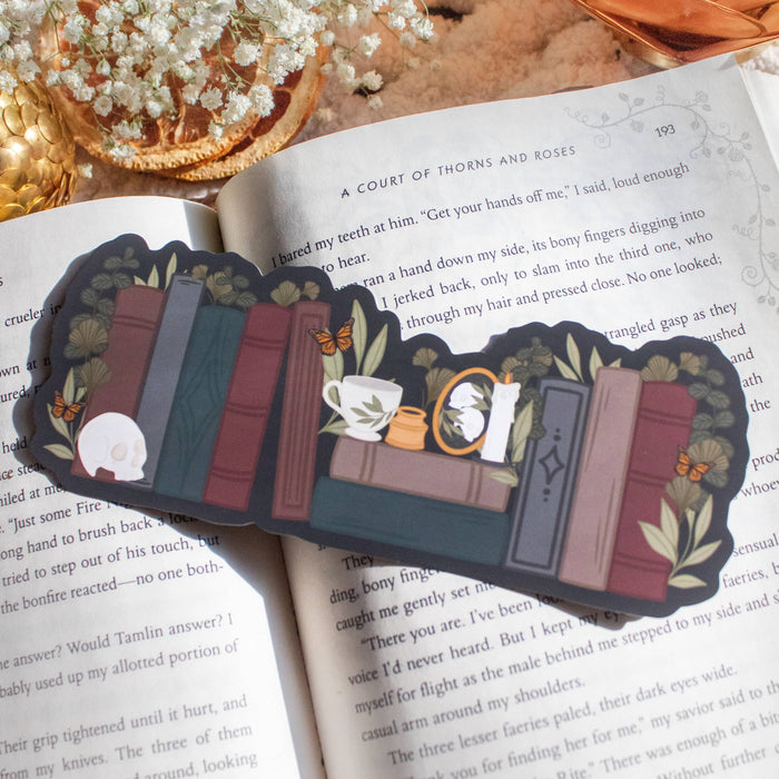 Dark Academia Bookshelf Bookmark
