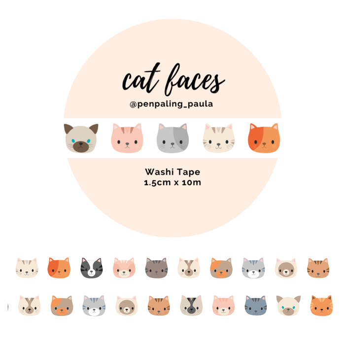 Cat Faces - Washi Tape