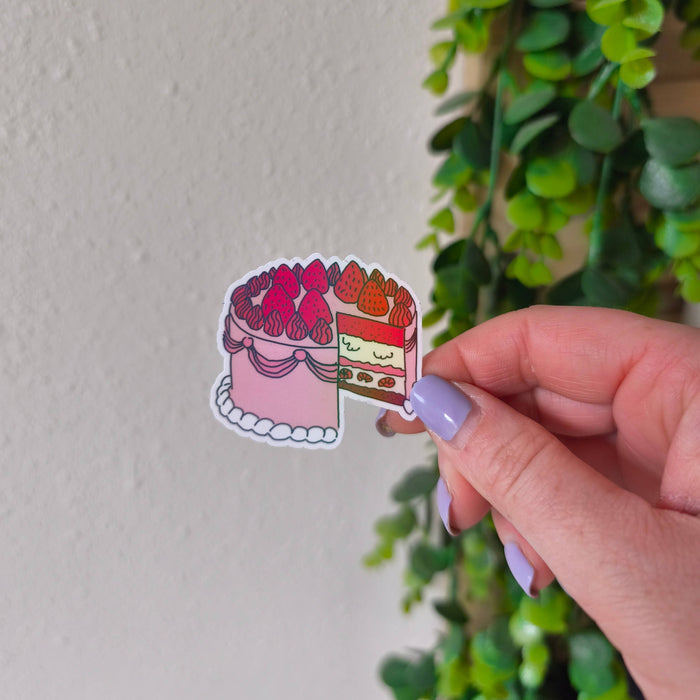Strawberry Cake Vinyl Sticker