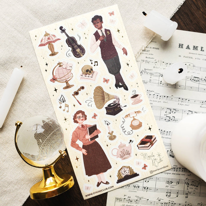 Vintage Scholars Sticker Sheet