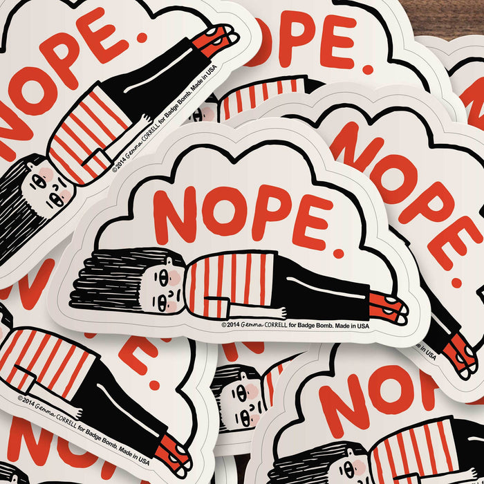 Nope Vinyl Sticker