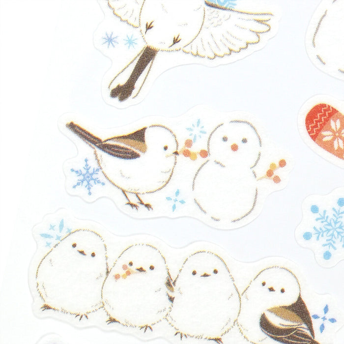 Japanese Washi Paper Stickers - Winter Shimaenaga