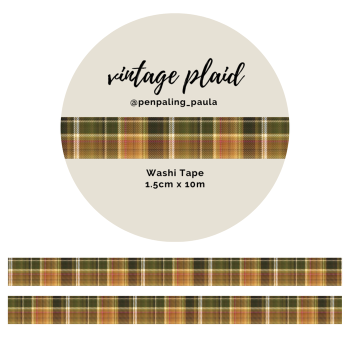 Vintage Plaid - Washi Tape