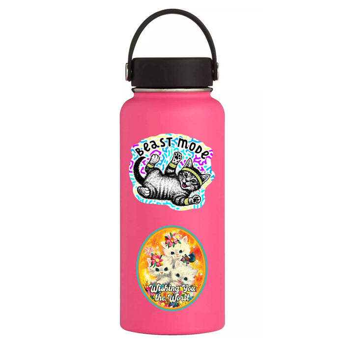 Workout Kitty Vinyl Sticker