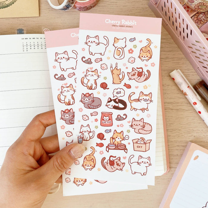 Cat Party Washi Sticker Sheet