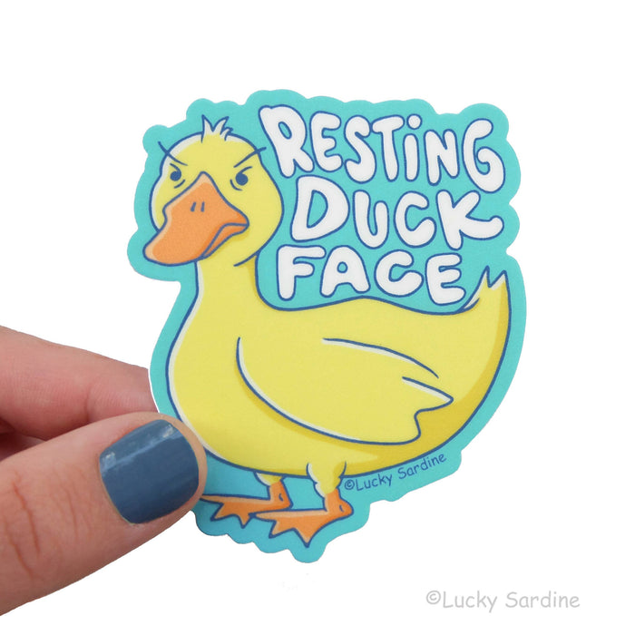 Resting Duck Face Vinyl Sticker