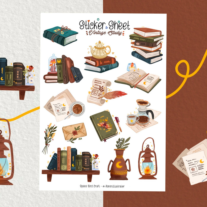 Vintage Study Sticker Sheet