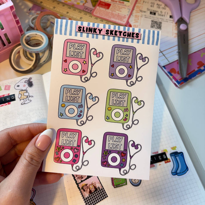 Playlist A6 Matte Sticker Sheet