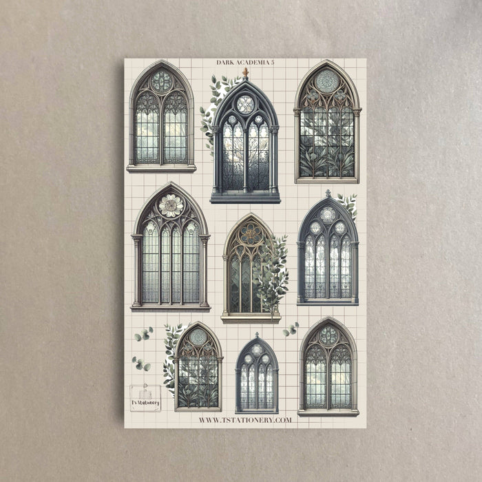 Dark Academia 5 Sticker Sheet