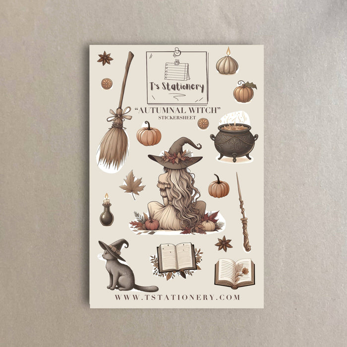 Autumnal Witch Sticker Sheet