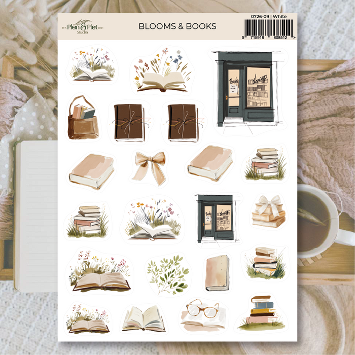 Blooms & Books Sticker Sheet