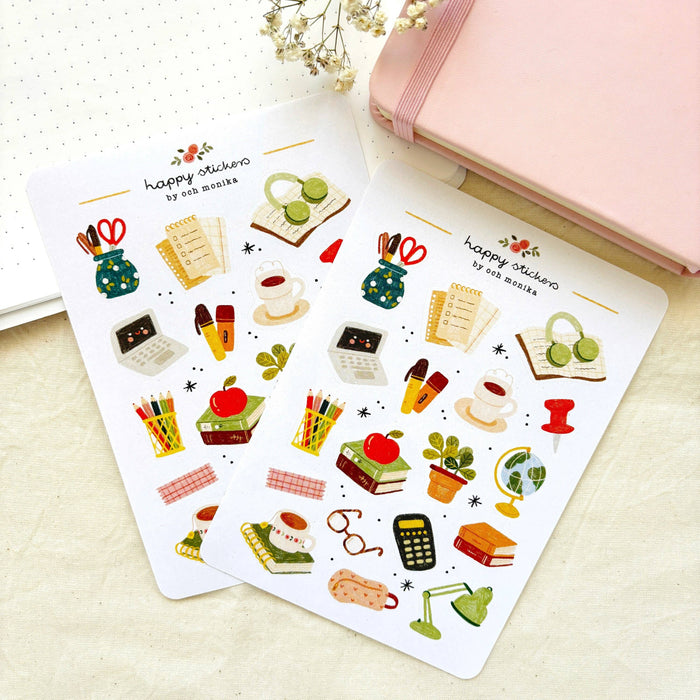 Study Desk - Sticker Sheet