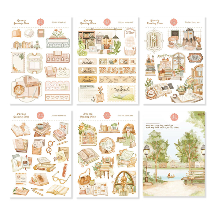 Lovely Reading Time Sticker Set - 5 Sheets