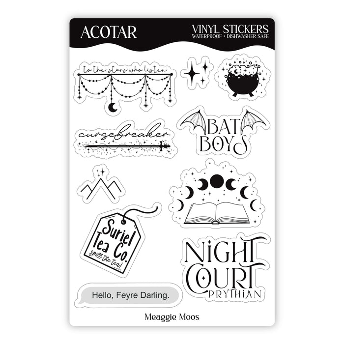 ACOTAR Vinyl Sticker Sheet