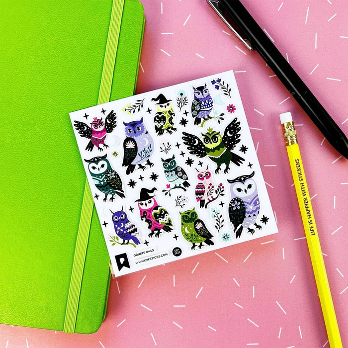 Ornate Owls Stickers