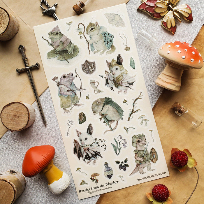 Warrior Critters Sticker Sheet