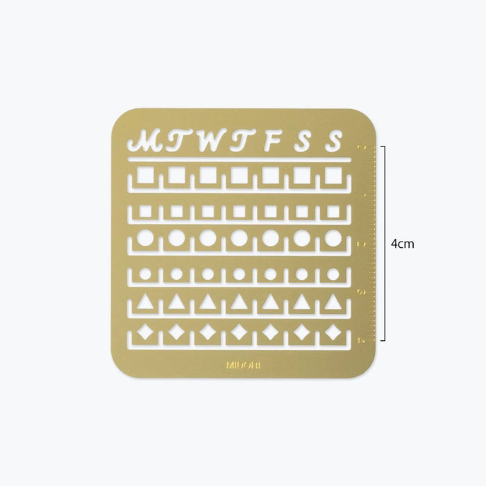 Brass Calendar Template - Small