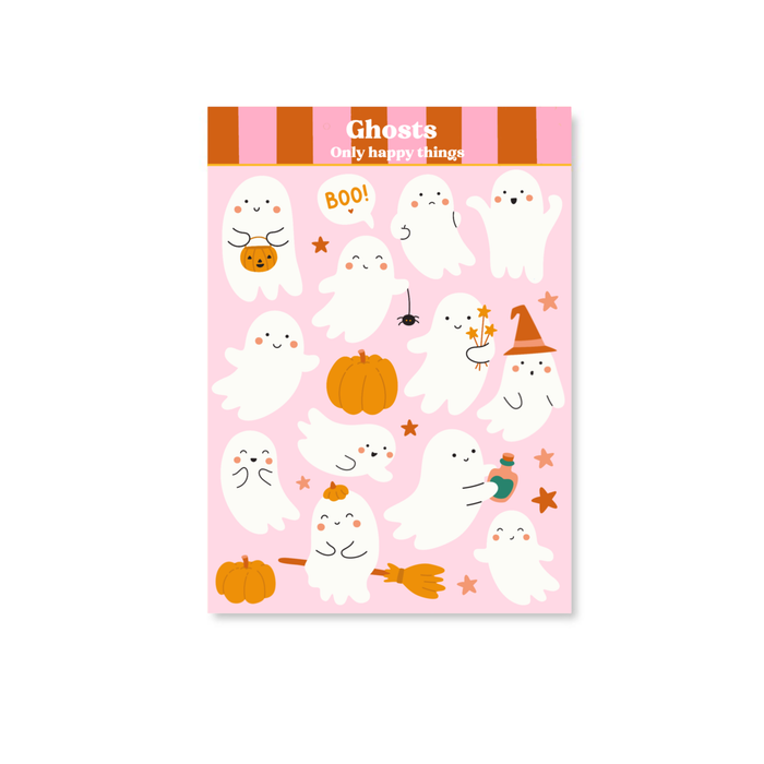 Ghosts A6 Sticker Sheet
