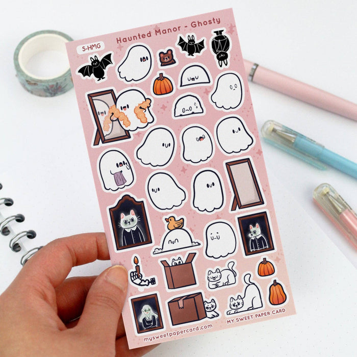 Ghosty Haunted Manor Stickers