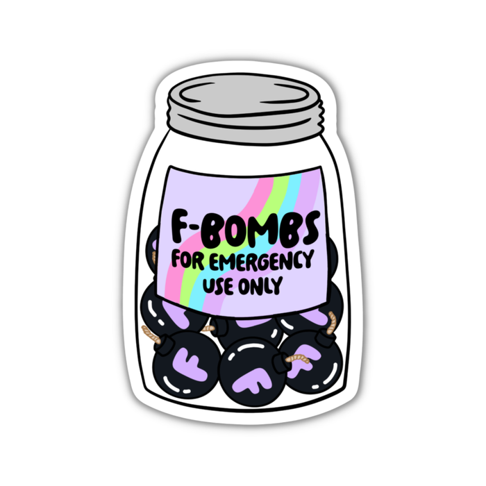 F-Bombs Jar Vinyl Sticker