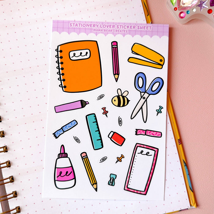 Stationery Lover Sticker Sheet