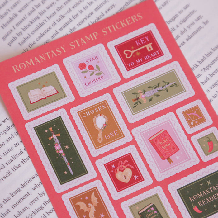 Romantasy Stamps Sticker Sheet