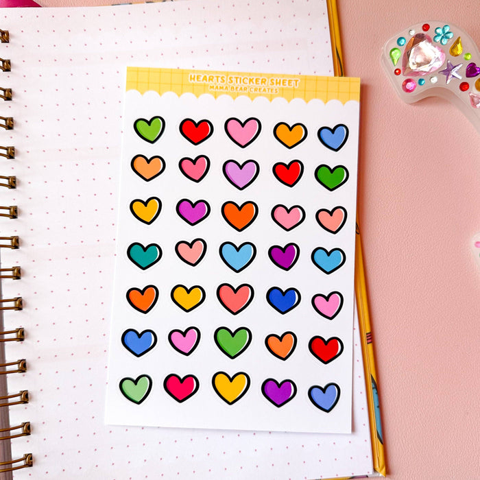 Hearts Sticker Sheet