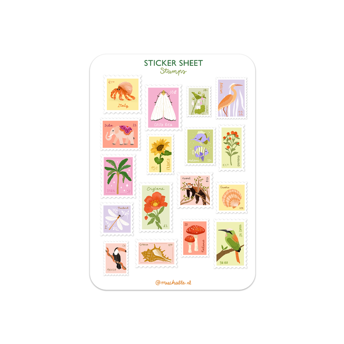 A6 Sticker Sheet - Stamps #3
