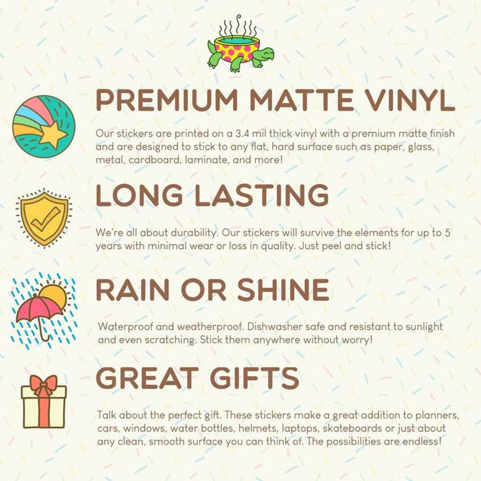 Here for the Tea Frog Vinyl Sticker