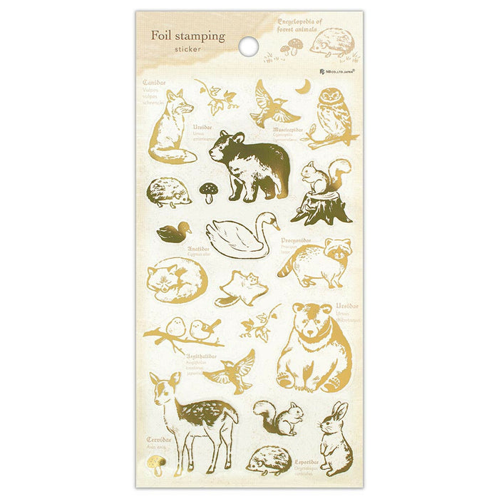 Clear Foil Stamped Stickers - Book of Animals
