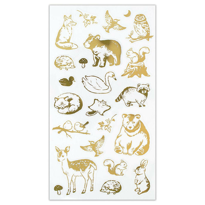 Clear Foil Stamped Stickers - Book of Animals
