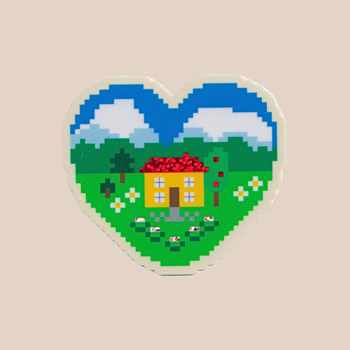 Heart Home - Glitter Vinyl Sticker
