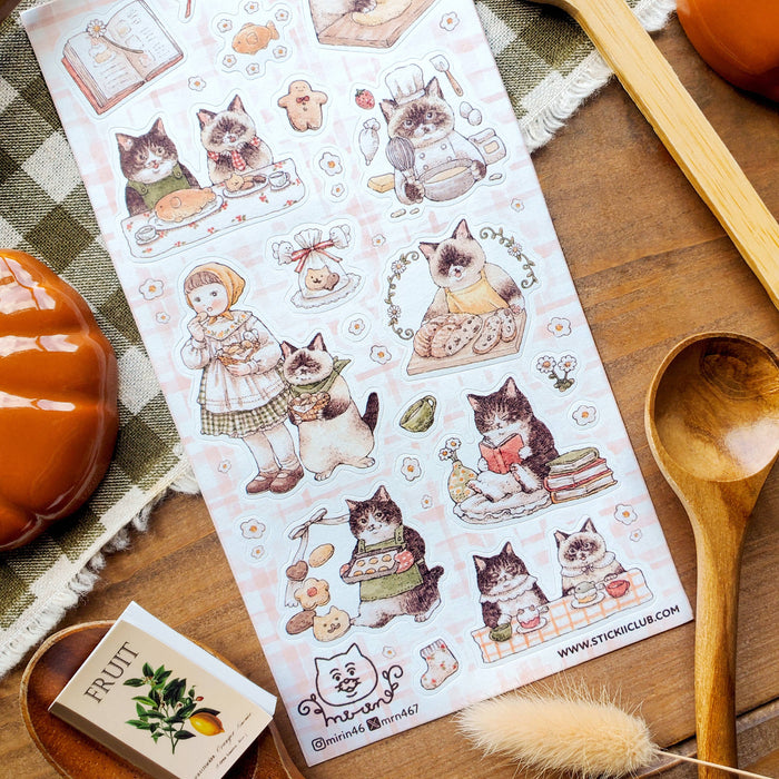 Pastry Chef Cats Sticker Sheet