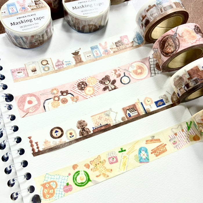 Nakauchi Waka x Papier Platz Washi Tape - Dog & Interior
