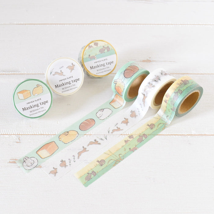 Schinako Moriyama x Papier Platz Washi Tape - Rabbit & Meadow