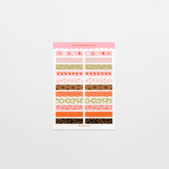 Girlies Tape Strips Sticker Sheet