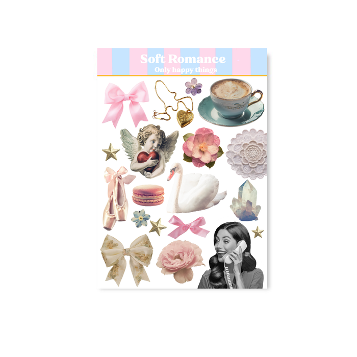 Soft Romance A6 Sticker Sheet