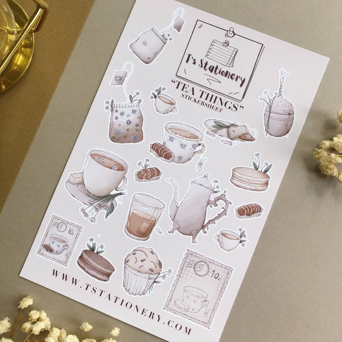 Tea Things Sticker Sheet