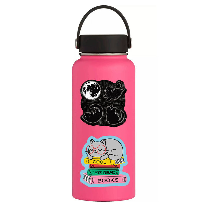 Cosmic Moon Cat Vinyl Sticker